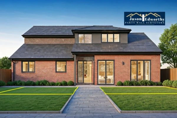 Home extension focusing on boundary line Minster